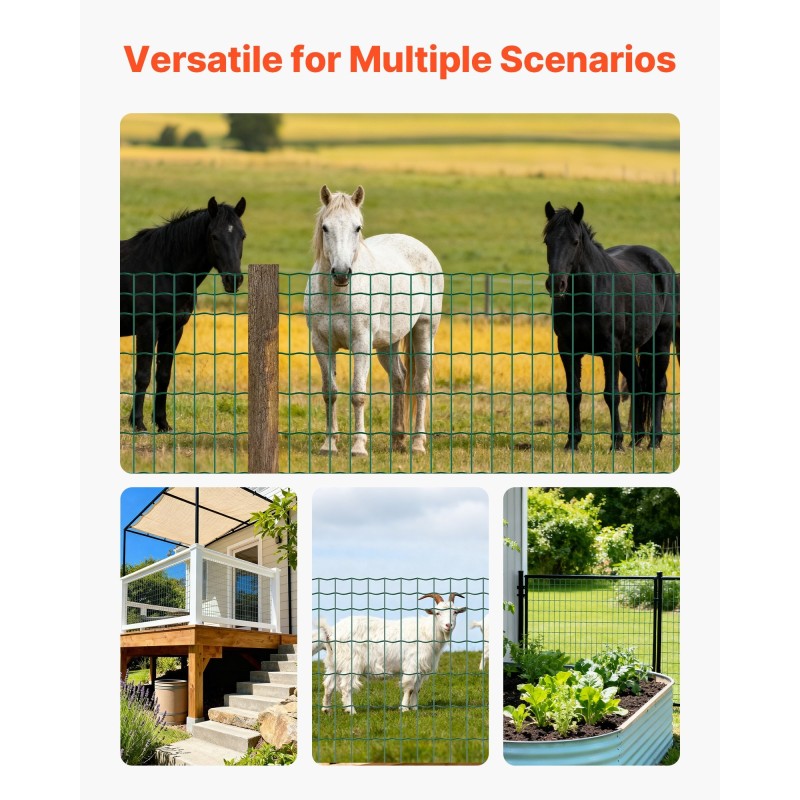 Aitaverkko sinkitty teräslanka vinyylipinnoite 1x25m 2x4 tuumaa vihreä