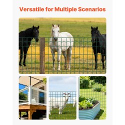 Vinyylipinnoitettu galvanoitu maatalousaita 1,2 x 25 m vihreä 2×4 2,1 mm