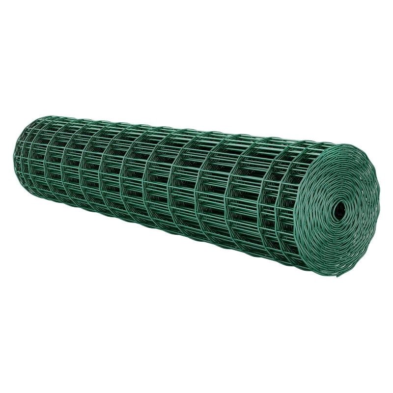 Vinyylipinnoitettu galvanoitu maatalousaita 1,2 x 25 m vihreä 2×4 2,1 mm