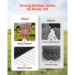 Hitsattu PVC-pinnoitettu sinkitty teräsverkko karja aitauksiin 1220×15240 mm 2×4 silmäkoko