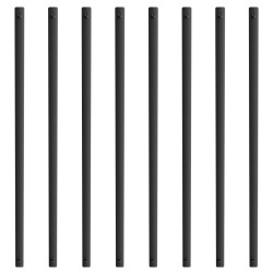 Alumiiniset kaidepinnat 965 mm 25 x 5 5 mm 72 kpl jauhemaalattu mattamusta