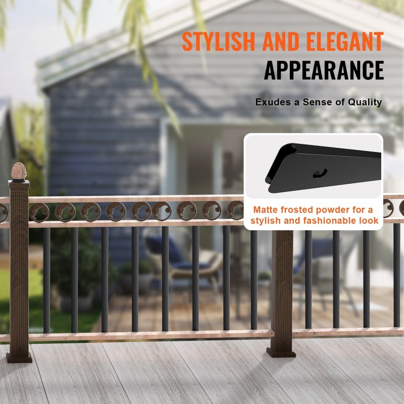 Alumiinikaidetangot ontto 750 millimetriä mattamusta 51 kpl ruuveilla