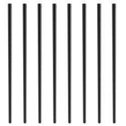 Alumiiniset kaidepinnat ontot 19x19x810 mm 101 kappaletta mattamusta ruuvit mukana