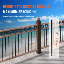 Alumiiniset kaidepinnat ontot 19x19x810 mm 101 kappaletta mattamusta ruuvit mukana