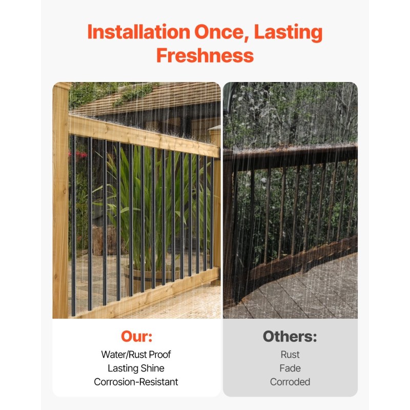 Alumiiniset pyöreät ontot kaidetangot 19 mm 660 mm 101 kpl mattamusta