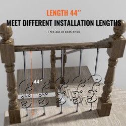 Kaidepylväät galvanoitua terästä 1118 mm 5 kpl mattamusta S-muotoiset