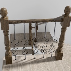 Kaidepylväät galvanoitua terästä 1118 mm 5 kpl mattamusta S-muotoiset