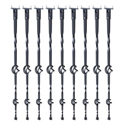 Galvanoitu teräs kaidetanko ontto 1122 mm 56x56 mm 10 kpl