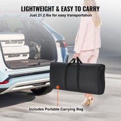 Taitettava messutiski alumiinirunkoinen MDF-levy kaksitasoinen 1980 x 385 x 880 mm