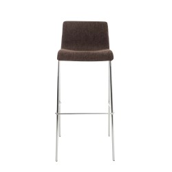 Moderni pinottava hover-baarituoli metallirungolla ja kangasverhoilulla