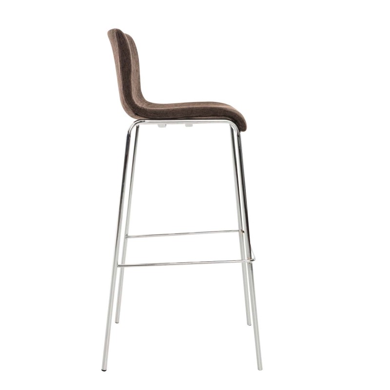 Moderni pinottava hover-baarituoli metallirungolla ja kangasverhoilulla