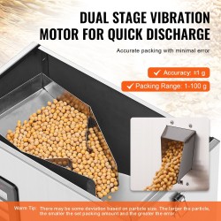 Automaattinen partikkelipakkauskone 1–100 g punnitus täyttö elintarvikekäyttöön 304 ruostumaton teräs