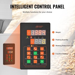 Puoliautomaattinen täyttökone rakeille 20–3000 g ruostumaton teräs integroitu vaaka jalkapoljin