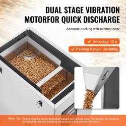 Punnitseva täyttökone puoliautomaattinen 20–5000 g 304-ruostumaton teräs jalkapoljin rakeisille tuotteille