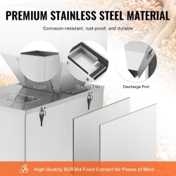 Punnitseva täyttökone puoliautomaattinen 20–5000 g 304-ruostumaton teräs jalkapoljin rakeisille tuotteille