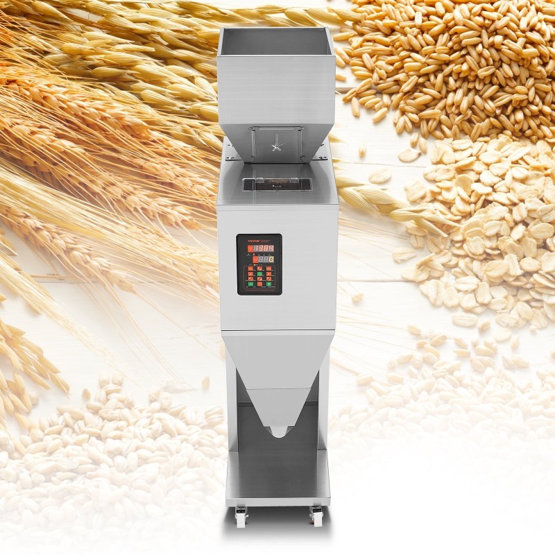 Punnitseva täyttökone puoliautomaattinen 20–5000 g 304-ruostumaton teräs jalkapoljin rakeisille tuotteille