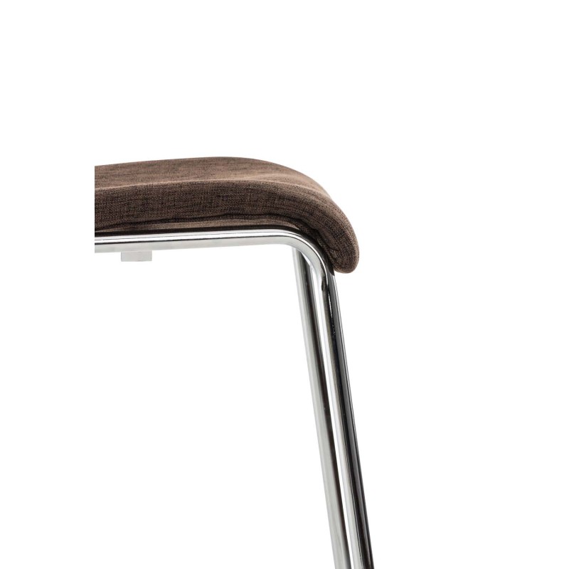 Moderni pinottava hover-baarituoli metallirungolla ja kangasverhoilulla