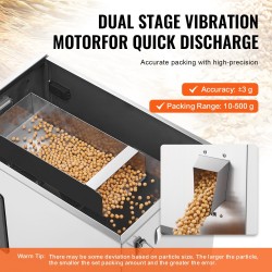 Jauhe- ja rakeentäyttökone puoliautomaattinen 10–500 grammaa elintarvikekäyttöön 304-ruostumaton teräs