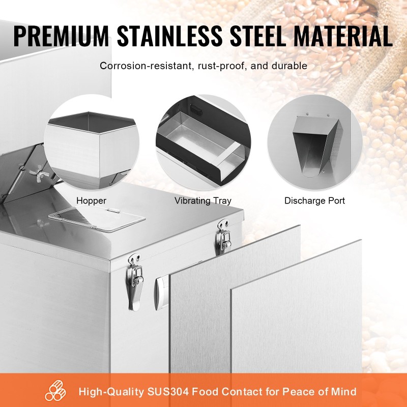 Jauhe- ja rakeentäyttökone puoliautomaattinen 10–500 grammaa elintarvikekäyttöön 304-ruostumaton teräs