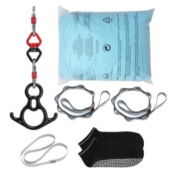 Ilmajoogariipuke 100gsm nailonkangas 10 m ja 2,8 m sininen kiinnityssarja