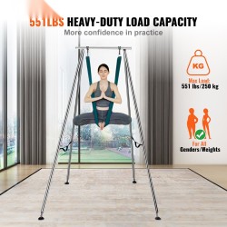 Ilmajoogateline kromipinnoitettu teräsrunko ja polyesteririippumatto 250 kg maksimikuorma sisä- ja ulkokäyttöön vihreä