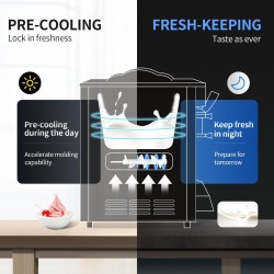 Pehmiskone pöytämallinen 2200W 22–30 l tunnissa 2x6l ruostumattomat suppilot 2l sylinteri