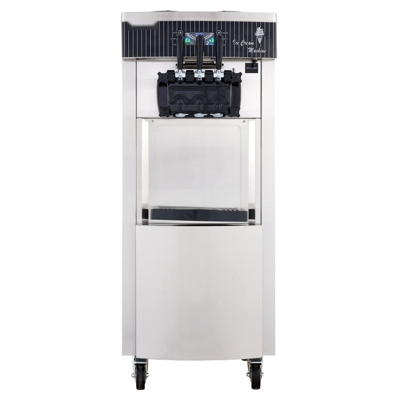 Pehmeän jäätelön kone ruostumattomasta teräksestä kaksi 6L hopperia ammattikäyttöön