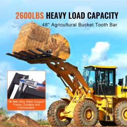 Puristettavat roskahaarukat 48 tuuman kauhaan Q235 seosteräs 1200 kg