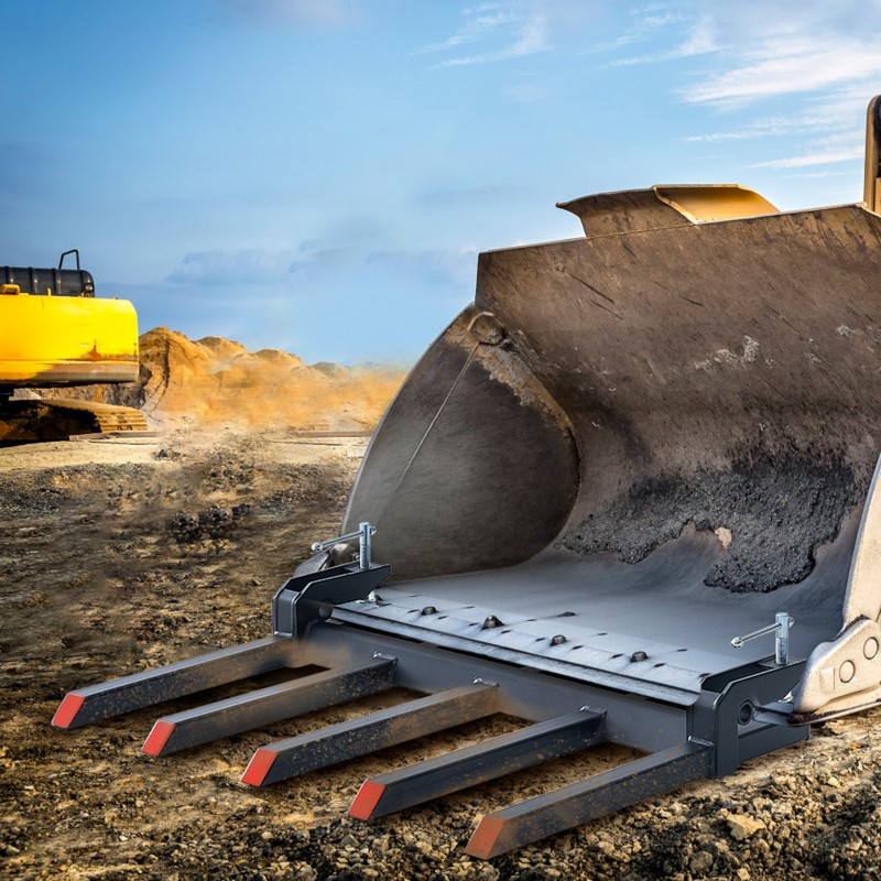 Puristettavat roskahaarukat 48 tuuman kauhaan Q235 seosteräs 1200 kg