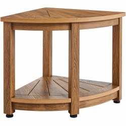 Kulmamallinen suihkupenkki puukuviollinen polystyreeni vesitiivis säilytyshylly säädettävät jalkatassut mitat 450x450x470 mm