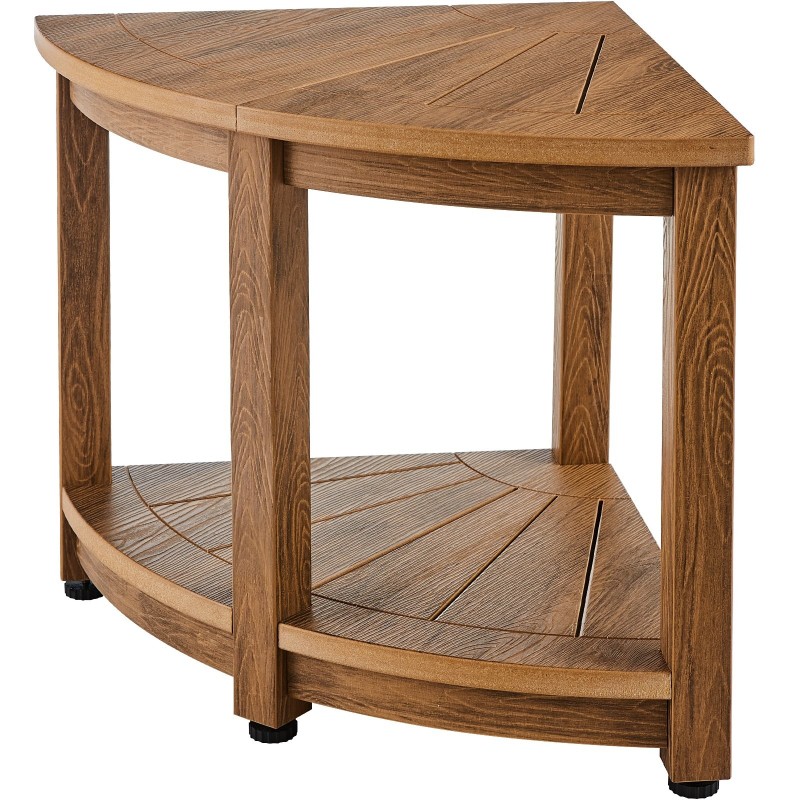 Kulmamallinen suihkupenkki puukuviollinen polystyreeni vesitiivis säilytyshylly säädettävät jalkatassut mitat 450x450x470 mm