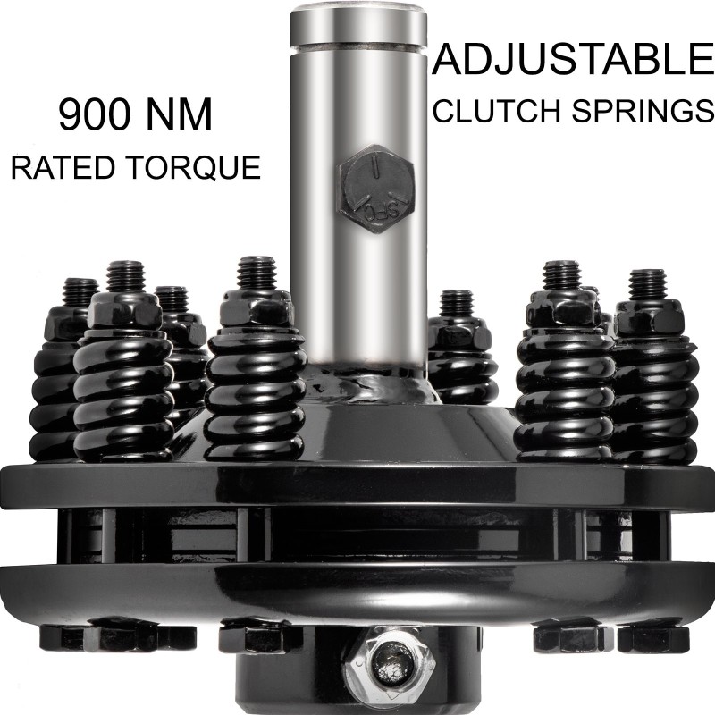 Voimanottoakselin luistokytkin 20CrMnTi-hiiliteräs 1 3/8 tuuman pyöreillä päillä säädettävä vääntömomentti