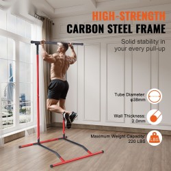 Dippiteline ja leuanvetoteline hiiliteräs kaksitasoinen korkeudensäätö sadan kilogramman kantavuus kotikuntosaliin