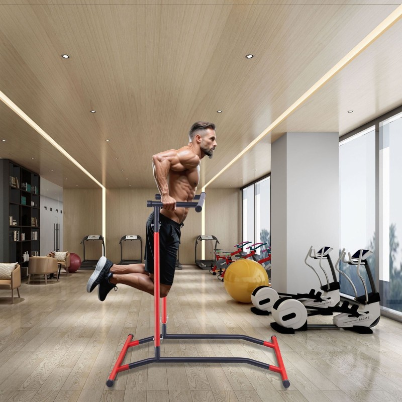 Dippiteline ja leuanvetoteline hiiliteräs kaksitasoinen korkeudensäätö sadan kilogramman kantavuus kotikuntosaliin