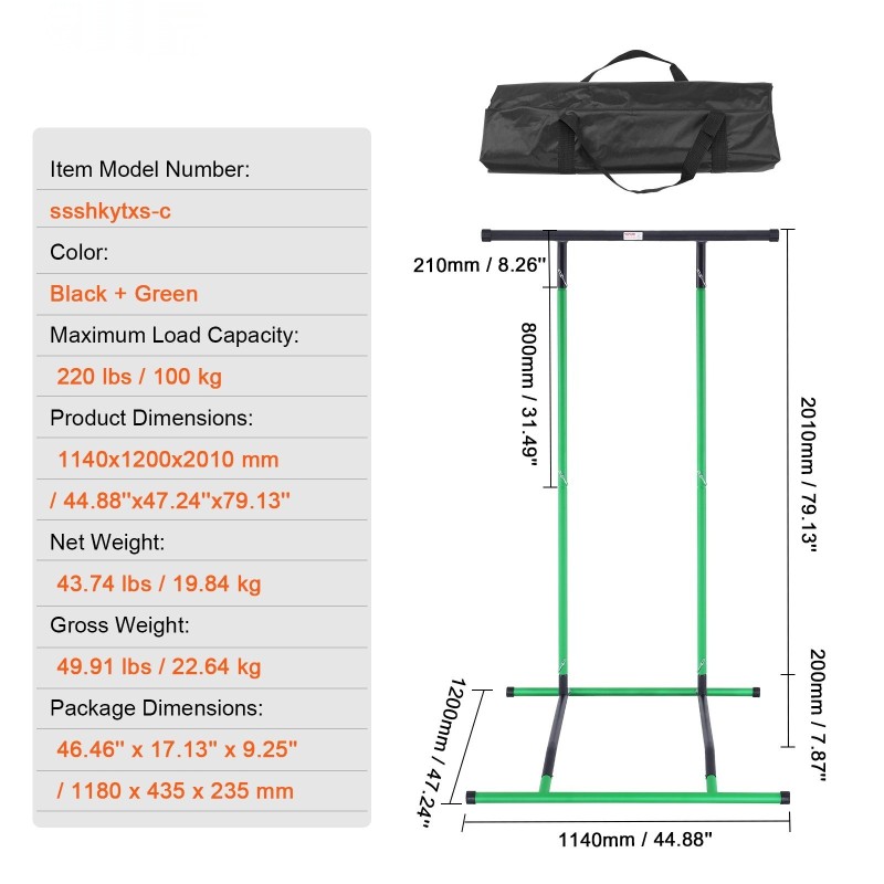 Leuanvetoteline ja dippiasema hiiliteräsrunko kaksi korkeustasoa kotikäyttöön 100 kiloa