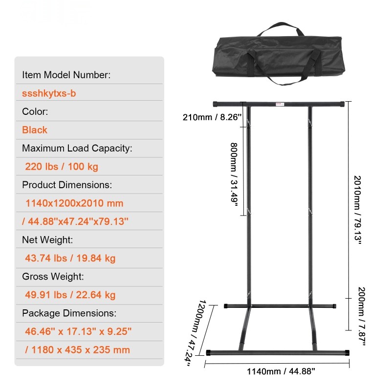 Dip- ja leuanvetoteline hiiliteräs musta kaksitasoinen irrotettava 100 kg kotikuntosali