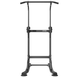 Leuanveto ja dippiasema hiiliteräs 10 portainen korkeudensäätö 150 kilogramman kantavuus musta