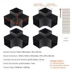 3-suuntaiset teräskulmakiinnikkeet 2 mm 6x6 sisämitta 5.6x5.6 4 kpl