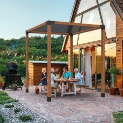 Pergolakulmakiinnikesarja kolmisuuntainen hiiliteräs ulkomitta 10,2x10,2 cm sisämitta 9,1x9,1 cm 4 kpl