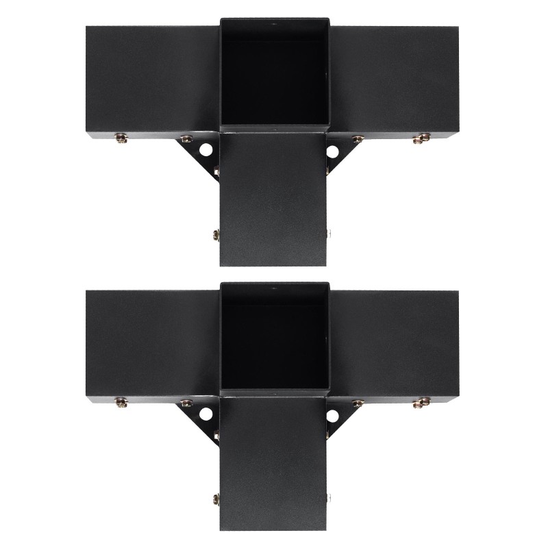 Pergolan teräksinen nelisuuntainen kulmakiinnike 10,2×10,2 cm 2 kpl