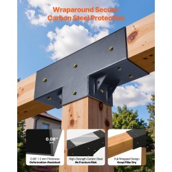 Pergolakiinnikesarja hiiliteräs 92 x 92 mm kolmisuuntainen 2 kpl