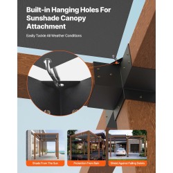 Pergolakulma ja jalustasarja 4x4 sisämitta 3,6x3,6 hiiliteräs 4 kpl