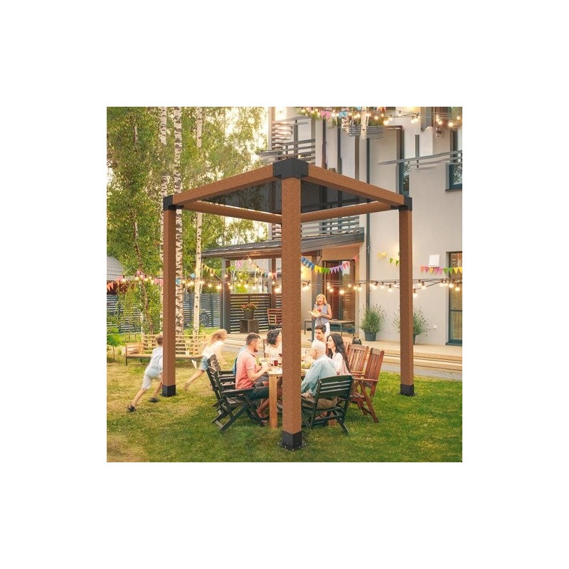 Pergolan kulmarautasarja 6x6 sisämitat 5,6x5,6 2 mm hiiliteräs 8 kpl ulkorakenteisiin