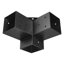 Pergolakiinnikesarja hiiliteräs sisämitat 9,1 x 9,1 cm 4 kulmarautaa 4 jalustaa