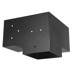 Pergola kulmakannattimet hiiliteräksiset 3 suuntaiset 142 x 142 mm 8 kpl puupalkkeihin