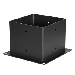 Pergola-kulmakannattimet hiiliteräksiset 3-suuntaiset 142 x 142 mm 8 kpl puupalkkeihin