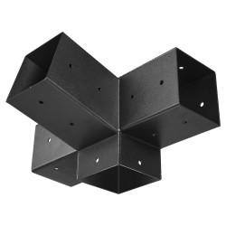 Pergolasarja hiiliteräs 92 x 92 mm 3 kpl tolppajaloilla ja seinäkiinnikkeillä ulkokäyttöön