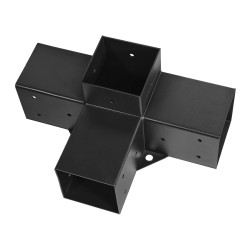 Pergolakulmasarja hiiliteräs 92x92 mm puupalkkeihin 3 ja 4 suuntaiset 6 pylväjalustaa