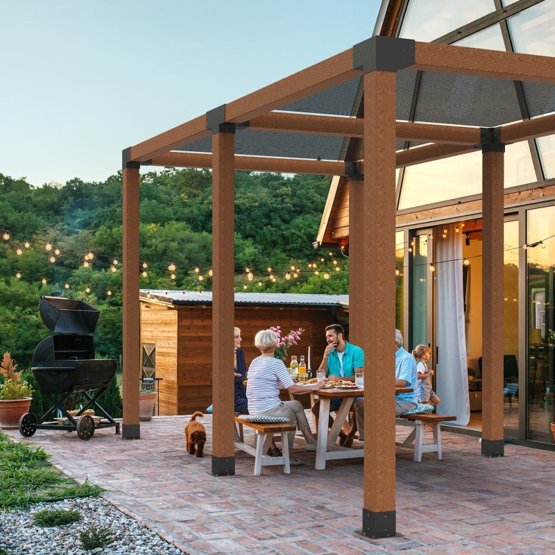 Pergolakulmasarja hiiliteräs 92x92 mm puupalkkeihin 3- ja 4-suuntaiset 6 pylväjalustaa