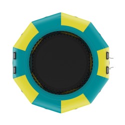 Puhallettava vesitrampoliini 3,1 m paksu PVC-kangas 3-portainen tikas 600 W ilmapumppu